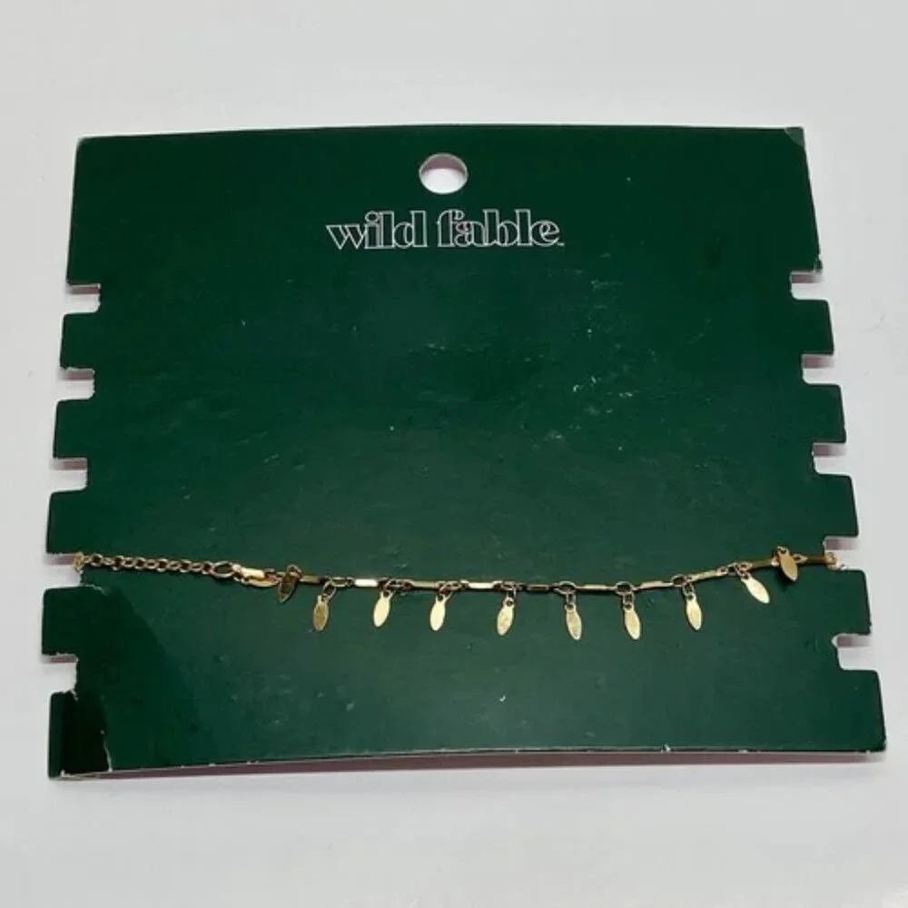 Wild Fable Gold Tone Choker Necklace Polished Fashion Jewelry 16